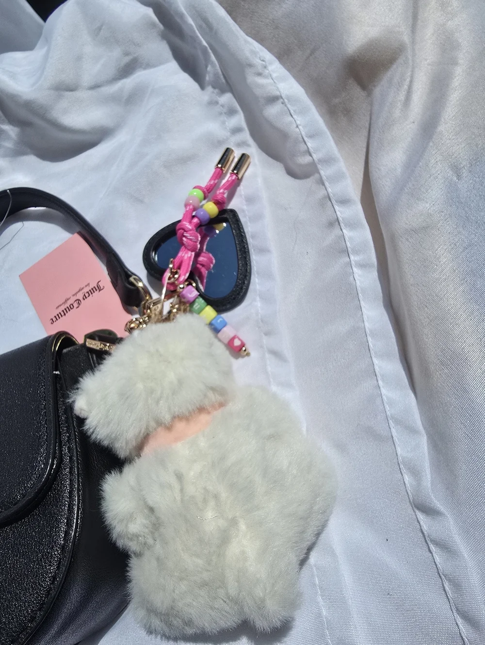 Juicy Couture Exclusive Black Crossbody with Gold Chain And Bag Charm - Picture 8 of 8